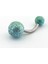Renkli Muz Göbek Top Uçlu Çelik Piercing 8 mm P455H 2