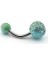 Renkli Muz Göbek Top Uçlu Çelik Piercing 8 mm P455H 3