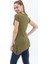 Kadın T-Shirt Yuvarlak Yaka 6722 - Yeşil 2