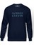 Altered Carbon Yazi Baskılı İndigo Mavi Lacivert Erkek Örme Sweatshirt Uzun kol 1