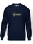 Castlevania Pixel Yazi Baskılı İndigo Mavi Lacivert Erkek Örme Sweatshirt Uzun kol 1