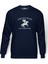 Camp Half Blood Long Island Sound Baskılı İndigo Mavi Lacivert Erkek Örme Sweatshirt Uzun kol 1