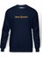 Mortal Kombat 11 Logo Baskılı İndigo Mavi Lacivert Erkek Örme Sweatshirt Uzun kol 1
