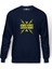 Winner Ak 47 Baskılı İndigo Mavi Lacivert Erkek Örme Sweatshirt Uzun kol 1