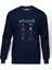 Sense8 Minimalist Symbols & Name Colour Baskılı İndigo Mavi Lacivert Erkek Örme Sweatshirt Uzun kol 1