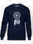 Silhouette Dreamcatcher Baskılı İndigo Mavi Lacivert Erkek Örme Sweatshirt Uzun kol 1