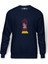 The Haunting Of Hill House Door Baskılı İndigo Mavi Lacivert Erkek Örme Sweatshirt Uzun kol 1