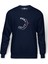 Photography Shoot Manual Baskılı İndigo Mavi Lacivert Erkek Örme Sweatshirt Uzun kol 1