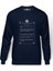Deathnote Baskılı İndigo Mavi Lacivert Erkek Örme Sweatshirt Uzun kol 1