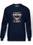 I Dont Swim I Fly Baskılı İndigo Mavi Lacivert Erkek Örme Sweatshirt Uzun kol 1