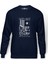 Lamb Of God There Is No Baskılı İndigo Mavi Lacivert Erkek Örme Sweatshirt Uzun kol 1