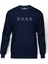Led Zeppelin Name Baskılı İndigo Mavi Lacivert Erkek Örme Sweatshirt Uzun kol 1