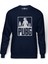 Pubg 3 Adam Team Baskılı İndigo Mavi Lacivert Erkek Örme Sweatshirt Uzun kol 1