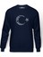 Türkiye Cumhurıyeti Atatürk Baskılı İndigo Mavi Lacivert Erkek Örme Sweatshirt Uzun kol 1