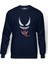 Venom Baskılı İndigo Mavi Lacivert Erkek Örme Sweatshirt Uzun kol 1