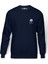 Panda Göğüs Baskılı İndigo Mavi Lacivert Erkek Örme Sweatshirt Uzun kol 1