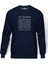 Joy Division Baskılı İndigo Mavi Lacivert Erkek Örme Sweatshirt Uzun kol 1