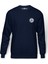 Linkin Park Logo Göğüs Logo Baskılı İndigo Mavi Lacivert Erkek Örme Sweatshirt Uzun kol 1