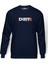 Dirt 4 Baskılı İndigo Mavi Lacivert Erkek Örme Sweatshirt Uzun kol 1