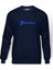 34İstanbul Baskılı İndigo Mavi Lacivert Erkek Örme Sweatshirt Uzun kol 1