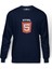 Html 5 Baskılı İndigo Mavi Lacivert Erkek Örme Sweatshirt Uzun kol 1