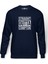 Straight Outta Compton Baskılı İndigo Mavi Lacivert Erkek Örme Sweatshirt Uzun kol 1