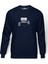 Jeep Baskılı İndigo Mavi Lacivert Erkek Örme Sweatshirt Uzun kol 1