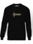Castlevania Pixel Yazi Baskılı Siyah Erkek Örme Sweatshirt Uzun kol 1