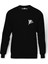 Aşk Eros Baskılı Siyah Erkek Örme Sweatshirt Uzun kol 1