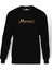 Metin2 Logo Baskılı Siyah Erkek Örme Sweatshirt Uzun kol 1
