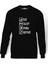 Pubg Eat Sleep Pubg Repeat Baskılı Siyah Erkek Örme Sweatshirt Uzun kol 1