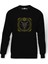 Burç Oğlak Capricorn Baskılı Siyah Erkek Örme Sweatshirt Uzun kol 1
