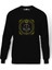 Burç Terazi Libra Baskılı Siyah Erkek Örme Sweatshirt Uzun kol 1