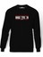 Mike Tyson Academy Baskılı Siyah Erkek Örme Sweatshirt Uzun kol 1