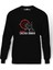 Wınner Chicken Baskılı Siyah Erkek Örme Sweatshirt Uzun kol 1