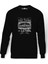You Think Adventure Is Dangerous Baskılı Siyah Erkek Örme Sweatshirt Uzun kol 1