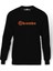 Brembo Logo Baskılı Siyah Erkek Örme Sweatshirt Uzun kol 1