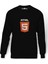 Html 5 Baskılı Siyah Erkek Örme Sweatshirt Uzun kol 1