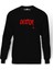 DEXTER RED LOGO Baskılı Siyah Erkek Örme Sweatshirt Uzun kol 1
