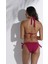 Kadın Vişne Boyundan Bağlı Üçgen Bikini Takımı 3