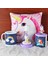 Unicorn Işıklı Biblo Masa Gece Lambası Unicorn Puf Yastık Kalemlik Unicorn Kupa Hediye Seti 1