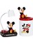 Mickey Mouse Işıklı Biblo Masa Gece Lambası Mickey Mouse Minnie Mouse Kalemlik Hediye Seti 1