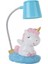 Pembe Unicorn Tasarımlı Puf Yastık Ponçik Unicorn Masa Gece Lambası Işıklı Biblo Hediye Seti 2