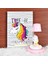 Unicorn Günlük Hatıra Defteri Sevimli Unicorn Işıklı Masa Gece Lambası Biblo Hediye Seti 1