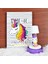 Unicorn Günlük Hatıra Defteri Sevimli Unicorn Işıklı Masa Gece Lambası Biblo Hediye Seti 1