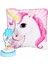 Unicorn Işıklı Biblo Masa Gece Lambası Unicorn Puf Yastık Hediye Seti 1
