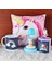Unicorn Işıklı Biblo Masa Gece Lambası Unicorn Puf Yastık Kalemlik Unicorn Kupa Hediye Seti 1