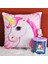 Unicorn Tasarımlı Puf Yastık Unicorn Biblo Tasarımlı Kalemlik Hediye Seti 1