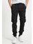 Serseri Jeans Siyah Renk Likralı Slim Fit Körüklü Cep Kargo Pantolon