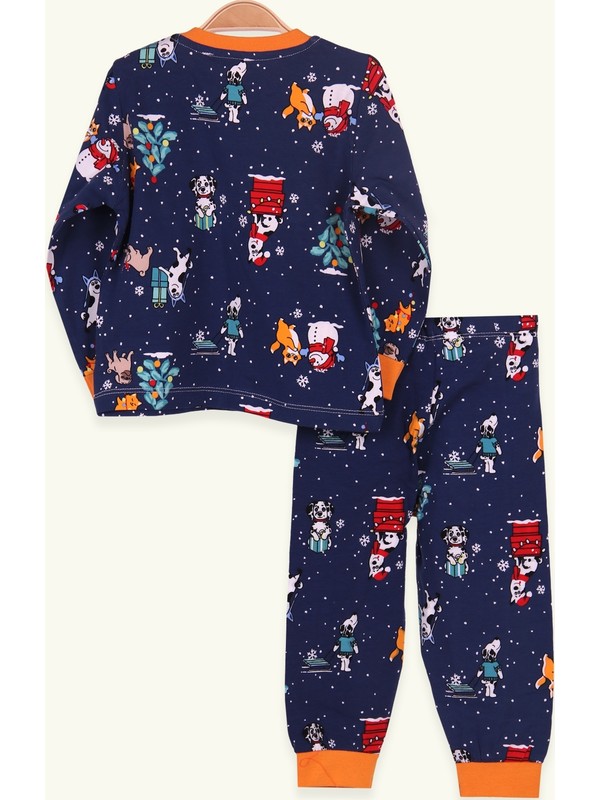 Breeze Erkek Cocuk Pijama Takimi Noel Temali Koyu Mavi Fiyati